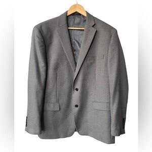 Lauren Ralph Lauren Gray Brown Black Long Sport Coat Blazer Size 46 Regular